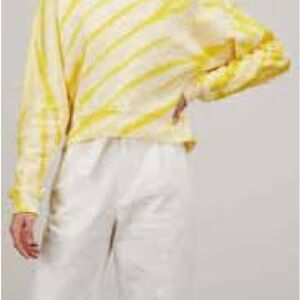 Proenza Schouler Yellow and White Stripe Top